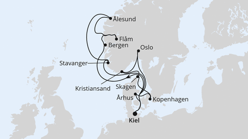 Große Skandinavienreise ab Kiel