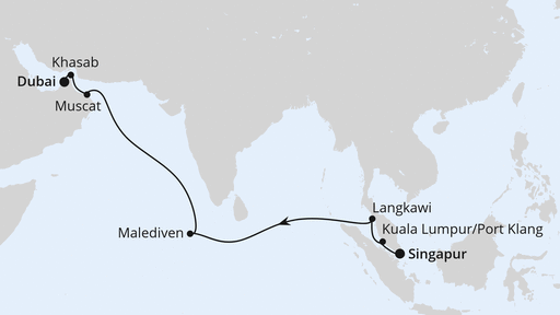 Von Singapur nach Dubai