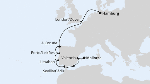 Von Mallorca nach Hamburg