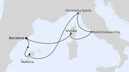 Mediterrane Schätze mit Korsika ab Barcelona