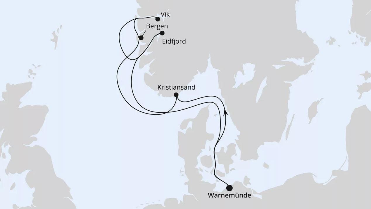 Norwegens Fjorde ab Warnemünde