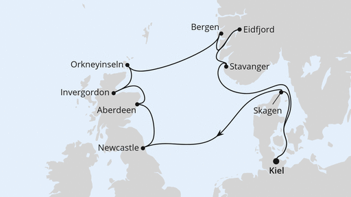 England, Schottland & Norwegen ab Kiel