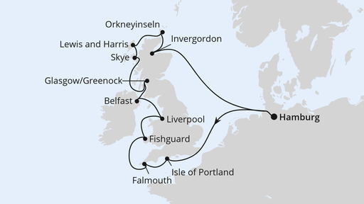 Königreich Großbritannien ab Hamburg