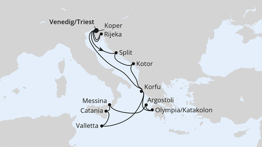 Adria & Mittelmeerinseln ab Triest