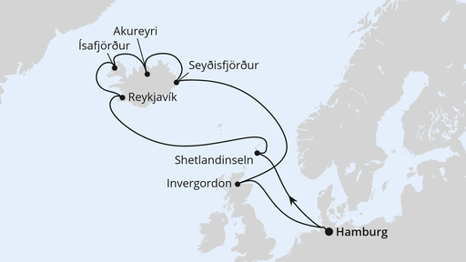 Island-Rundreise ab Hamburg