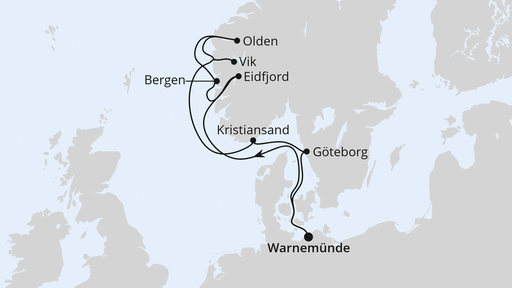 Norwegens Fjorde ab Warnemünde 1