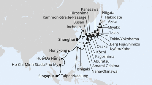 Weltenbummler von Shanghai nach Singapur