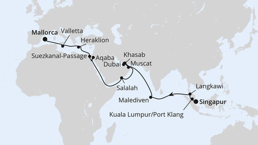 Weltenbummler von Singapur nach Mallorca