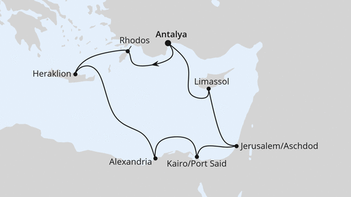 Östliches Mittelmeer mit Ägypten