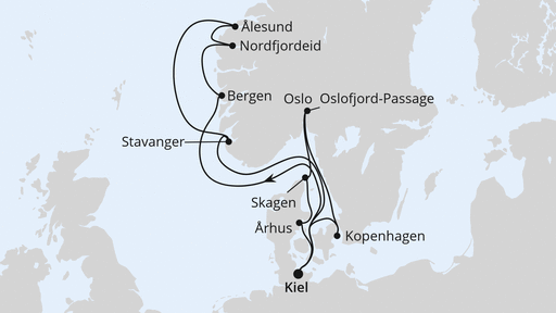 Große Skandinavien-Reise ab Kiel