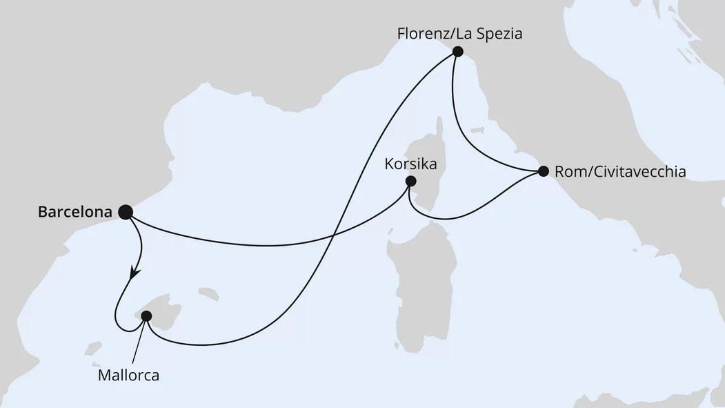 Mediterrane Schätze mit Korsika ab Barcelona