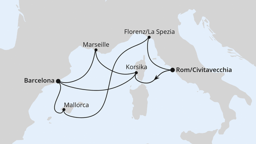 Spanien, Frankreich & Italien ab Civitavecchia