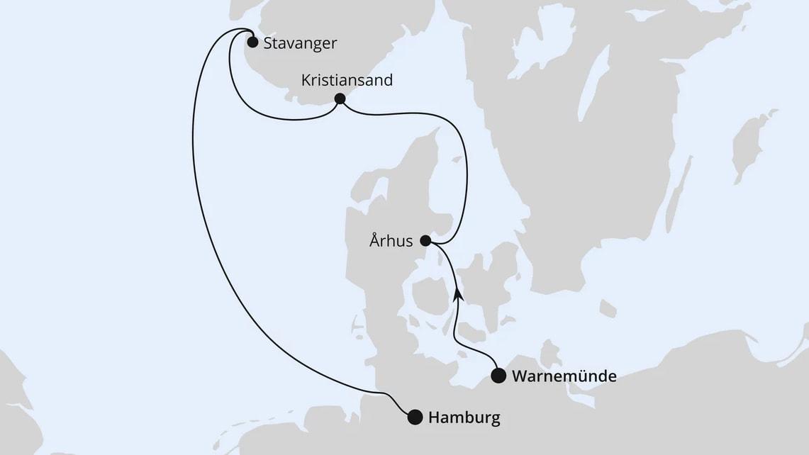 Kurzreise nach Norwegen ab Warnemünde