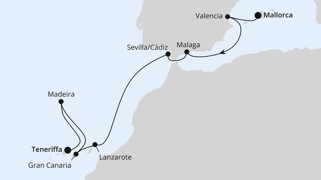Von Mallorca nach Teneriffa