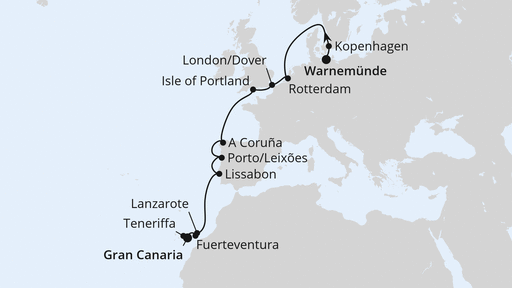 Von Warnemünde nach Gran Canaria