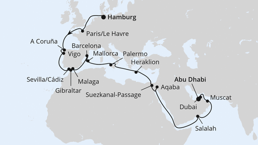 Weltenbummler von Hamburg nach Abu Dhabi