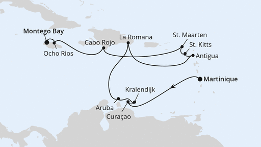 Karibische Inseln ab Martinique