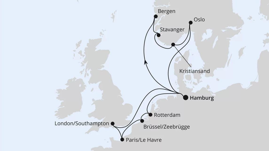 Metropolen & Südnorwegen ab Hamburg