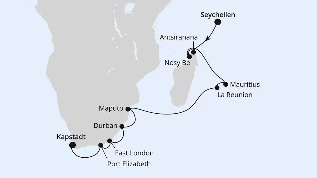 Silvesterreise Seychellen, Mauritius & Südafrika