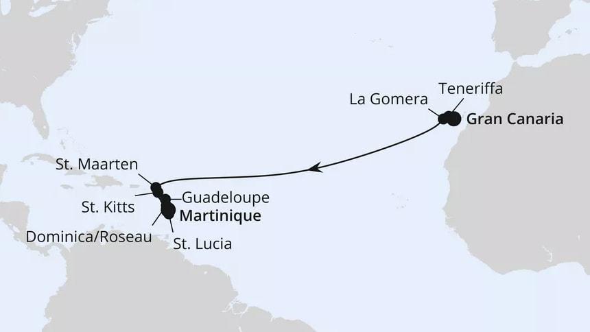 Von Gran Canaria nach Martinique