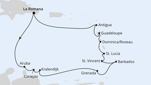 Karibische Inseln ab Dominikanische Republik