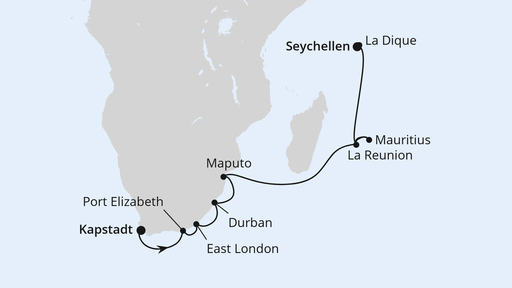 Seychellen, Mauritius & Südafrika