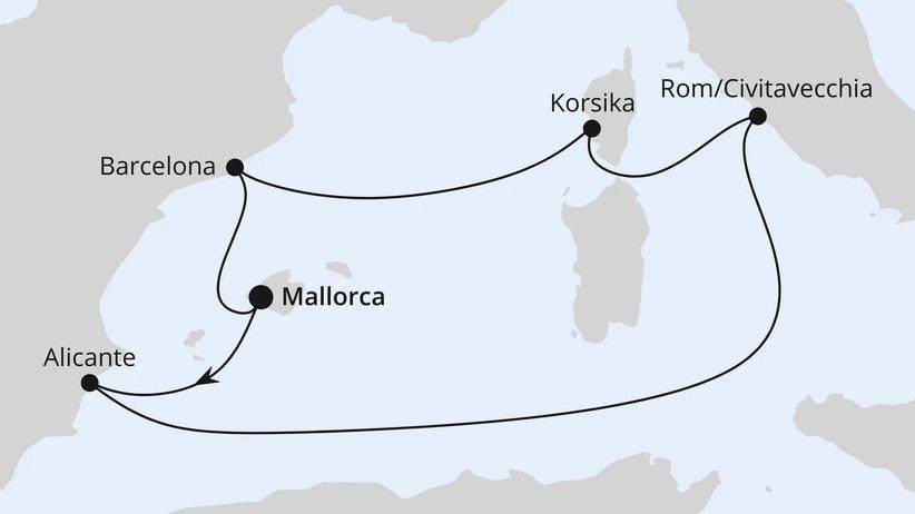 Osterreise durchs Mittelmeer ab Mallorca