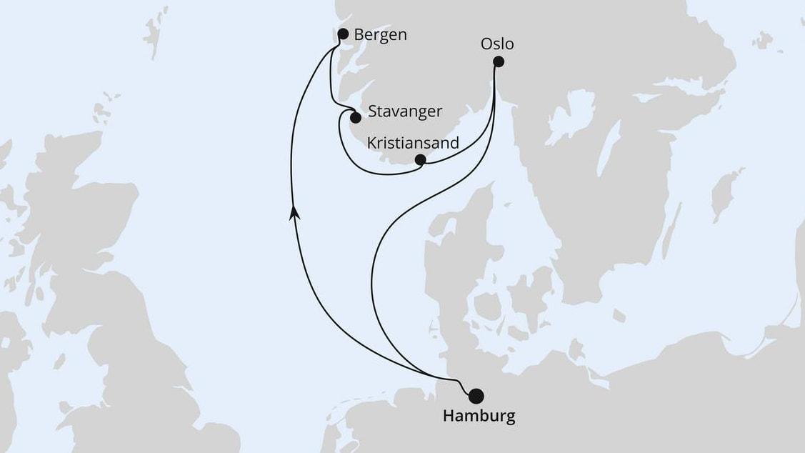 Südnorwegen ab Hamburg