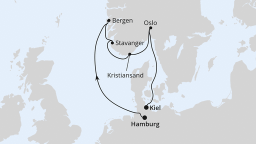 Südnorwegen von Hamburg nach Kiel