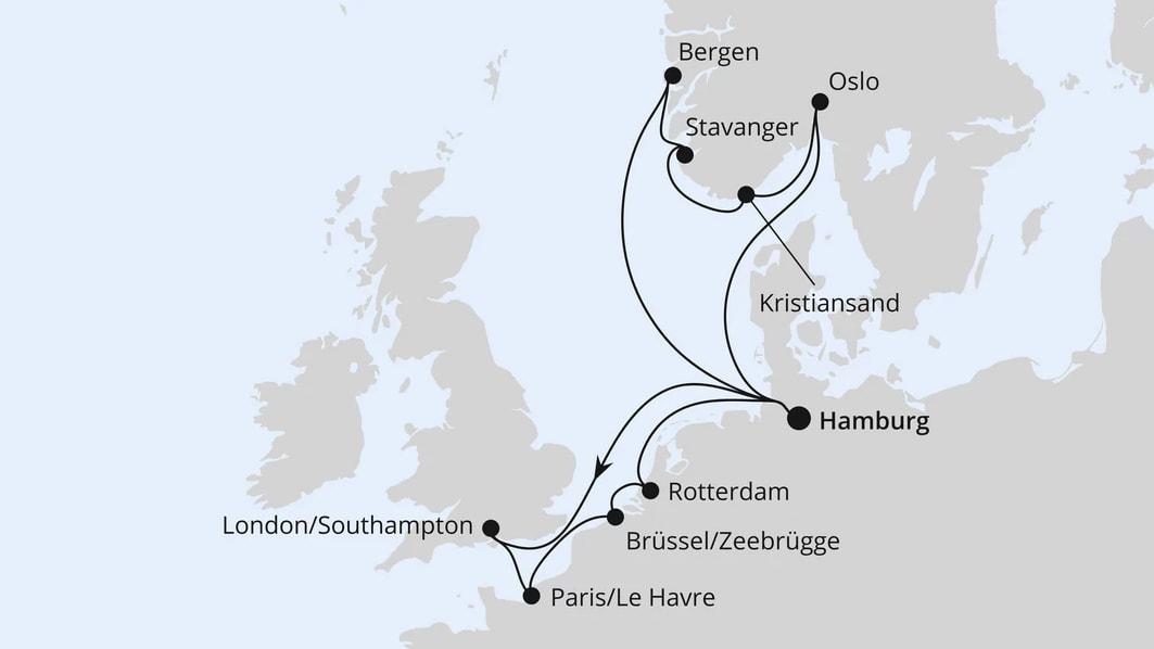 Metropolen & Südnorwegen ab Hamburg