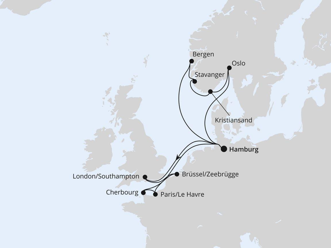 Metropolen & Südnorwegen ab Hamburg