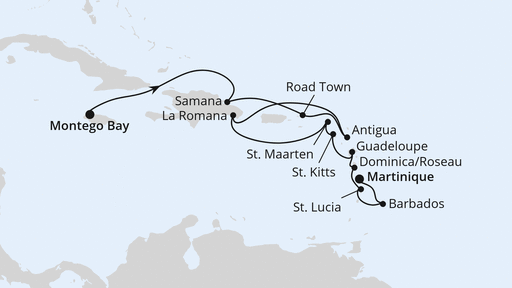 Karibik mit kleinen Antillen ab Jamaika