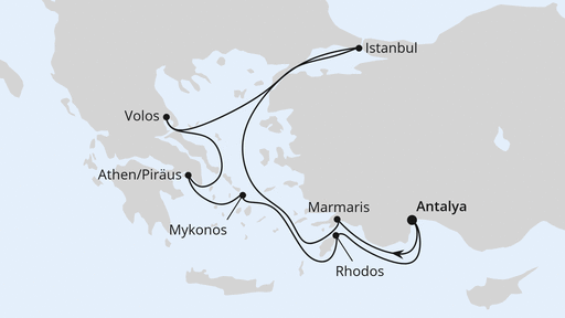 Östliches Mittelmeer mit Istanbul