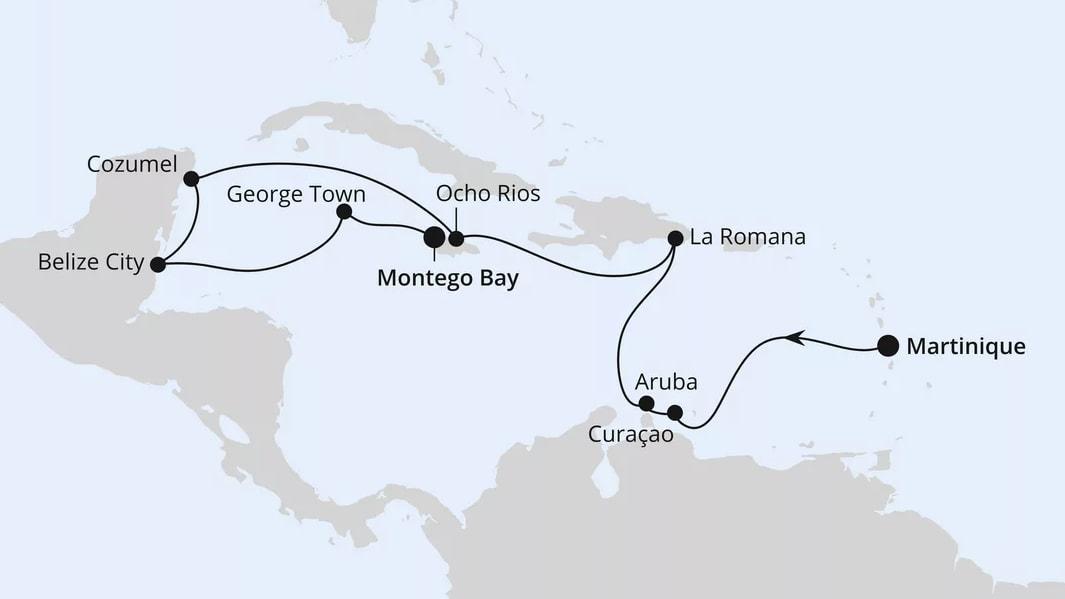 Karibische Inseln & Mexiko ab Martinique