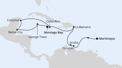 Karibische Inseln & Mexiko ab Martinique