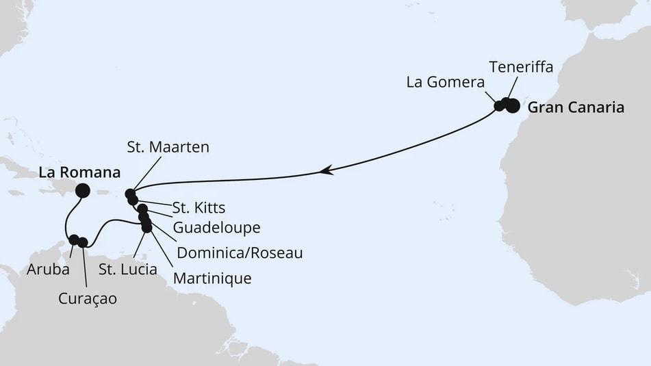 Von Gran Canaria in die Dominikanische Republik