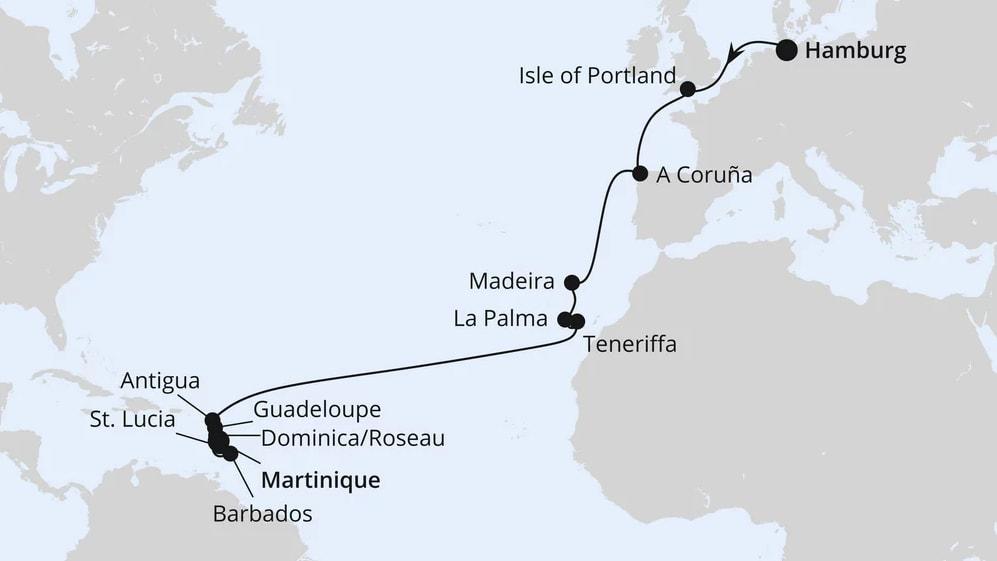 Von Hamburg nach Martinique