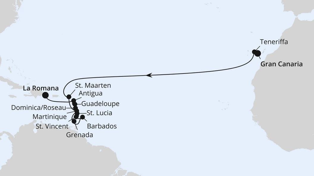 Von Gran Canaria in die Dominikanische Republik
