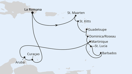 Karibische Inseln ab Dominikanische Republik