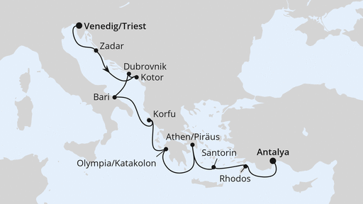Von Triest nach Antalya