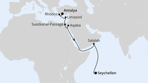 Von Antalya zu den Seychellen