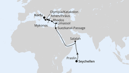 Von den Seychellen nach Korfu 1