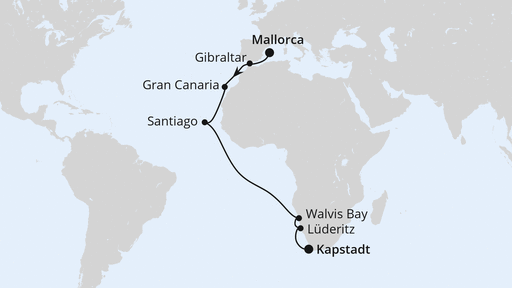 Von Mallorca über Namibia nach Kapstadt