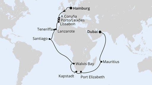 Weltenbummler Kanaren, Südafrika & Mauritius