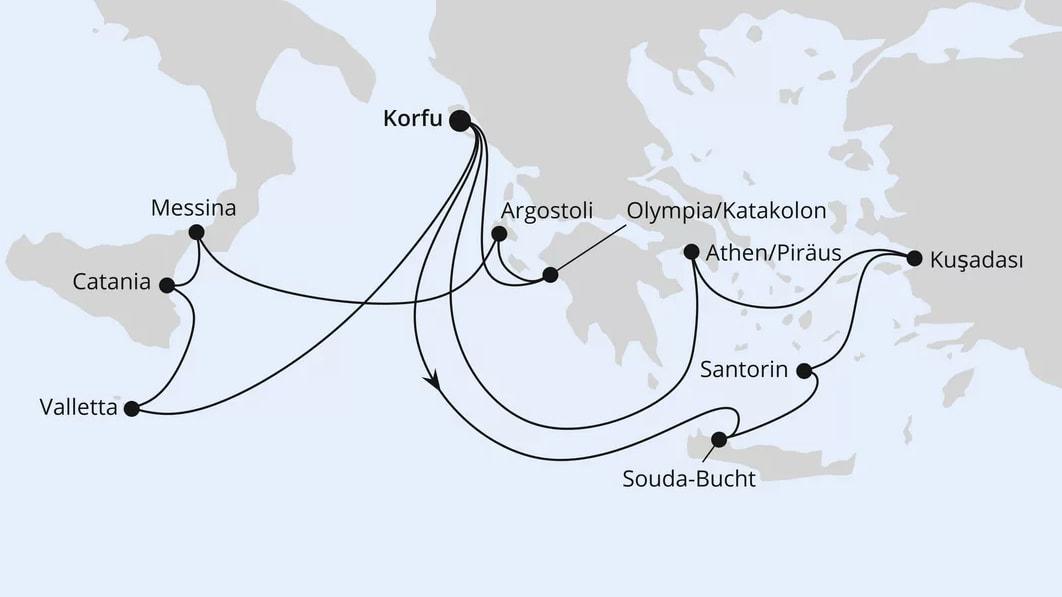 Griechenland & Mittelmeerinseln ab Korfu 1