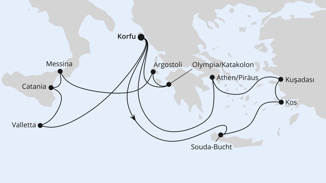 Griechenland & Mittelmeerinseln ab Korfu 1
