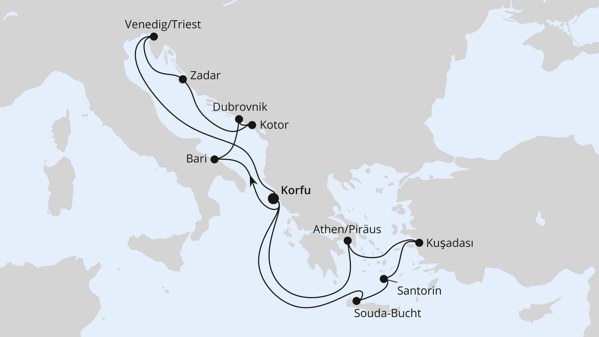 Adria & Griechenland ab Korfu 1