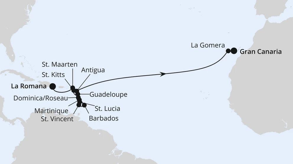 Von der Dominikanischen Republik nach Gran Canaria