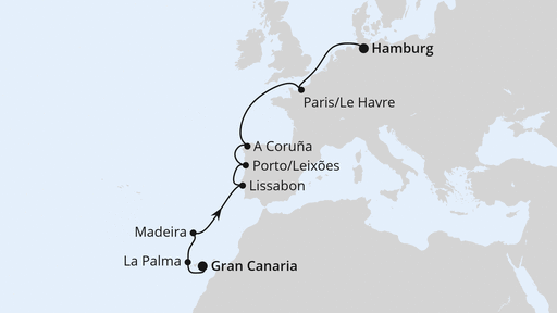 Von Gran Canaria nach Hamburg