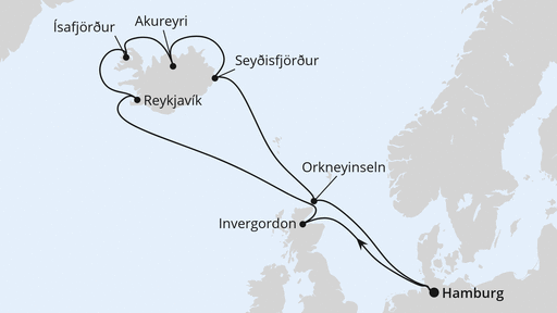 Island-Rundreise ab Hamburg